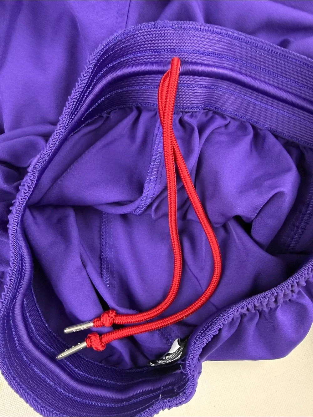 Jordan Men’s Purple Basketball Shorts Neon Yellow Accents Red Jumpman Size M